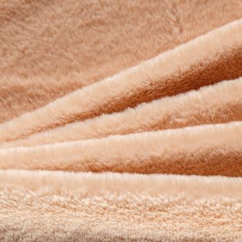 Мех искусственный 037-04423 пудровый однотонный