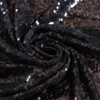 Пайетки на сетке 055-19011 черный