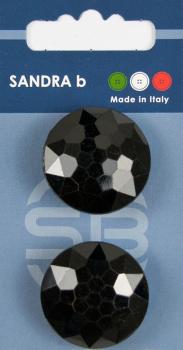 Пуговицы SANDRA 28 мм пластик 2 шт CARD164 черный