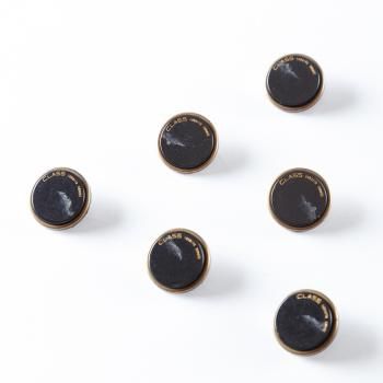 Пуговица на ножке 23 мм металл 494794 бронза/черный