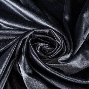 Бархат-лайкра К33-690 антрацит однотонный