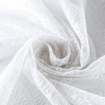 Тюль жаккардовый h-285 см Т272-01-30 белый однотонный