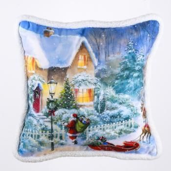 Наволочка принт декоративная на молнии 46х46 см 521935