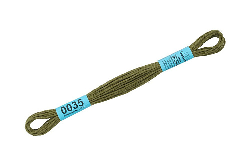 Нитки для вышивания Gamma мулине 8 м 0035 хаки