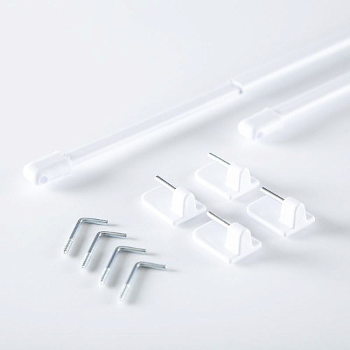 Мини-карниз "Кафе" 60-80 см 61.00.10.060 белый 