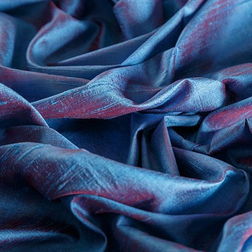 Дикий шелк 016-04875 голубой с фуксией хамелеон