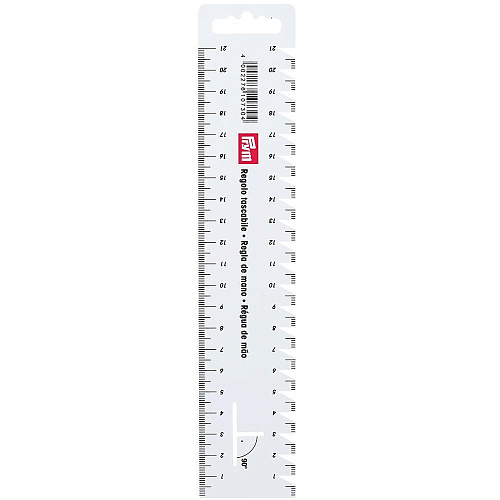 Линейка закройщика Prym 21 см пластик 610730