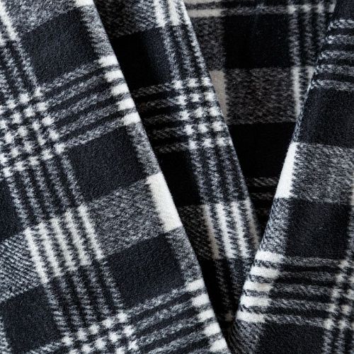 Шотландка К25-7691 черно-белый принтованный Col.2