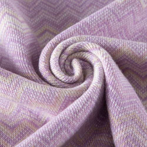 Трикотаж шерстяной вязаный Missoni 056-19777 молочно-сиреневый