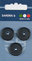 Пуговицы SANDRA 20.5 мм пластик 3 шт CARD103 темно-синий