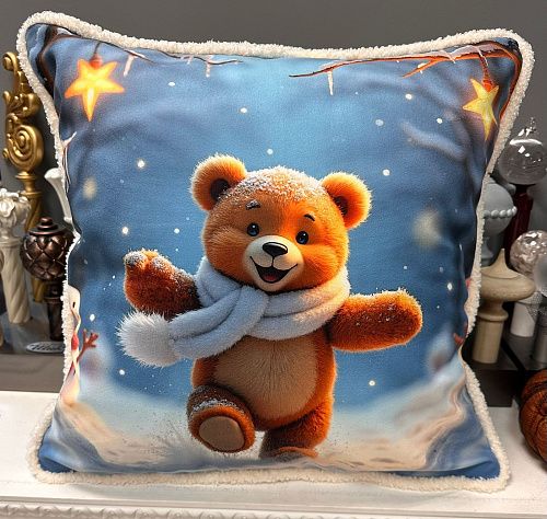 Наволочка принт декоративная на молнии 46х46 см 521952