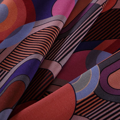 Шерсть стрейч плательная Emilio Pucci 066-19115 бордовый мультиколор